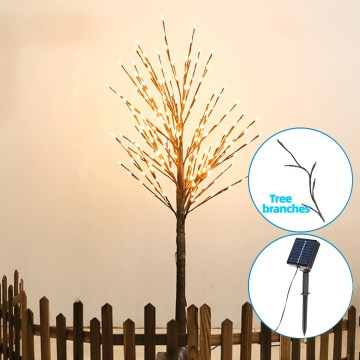Aigostar - Soldrevet LED dekoration 152xLED/3,8 m IP65 varm hvid vinstok