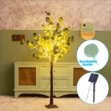 Aigostar - Soldrevet LED dekoration 30xLED/2,6 m IP65 varm hvid eukalyptus