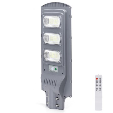 Aigostar - Soldrevet LED gadelampe med bevægelsessensor LED/150W/3,2V 15000mAh IP65 6500K + fjernbetjening