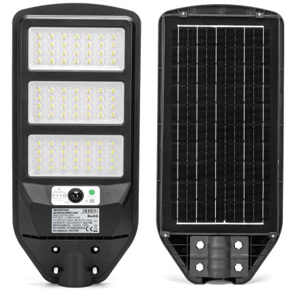 Aigostar - Soldrevet LED gadelampe med sensor LED/150W/3,2V 8000mAh IP65 6500K + fjernbetjening