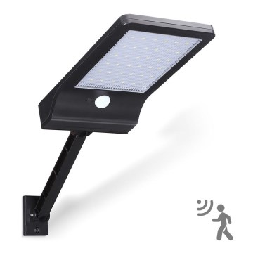 Aigostar - Soldrevet LED gadelampe med sensor LED/2,3W/5,5V 1800 mAh IP65