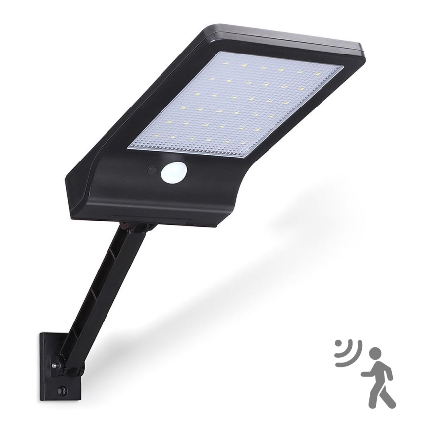 Aigostar - Soldrevet LED gadelampe med sensor LED/2,3W/5,5V 1800 mAh IP65