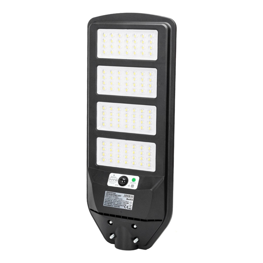 Aigostar - Soldrevet LED gadelampe med sensor LED/200W/3,2V 12000mAh IP65 6500K + fjernbetjening
