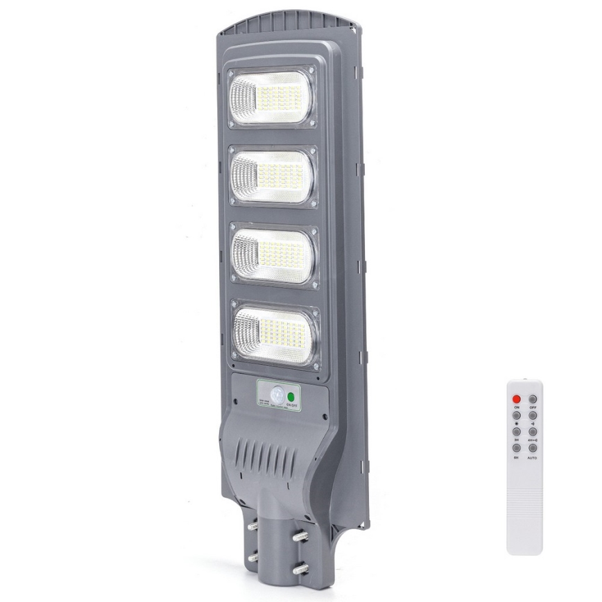 Aigostar - Soldrevet LED gadelampe med sensor LED/200W/3,2V 20000mAh IP65 6500K + fjernbetjening