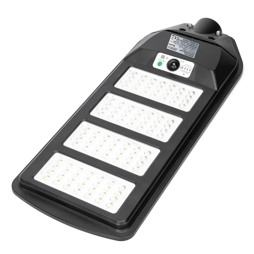 Aigostar - Soldrevet LED gadelampe med sensor LED/200W/3,2V 12000mAh IP65 6500K + fjernbetjening