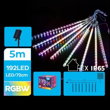 Aigostar - Soldrevet LED julekæde 192xLED/8 m IP65 flerfarvet
