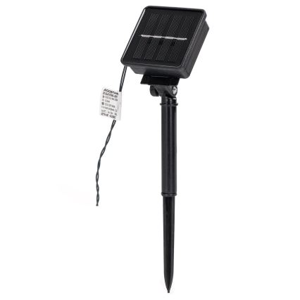 Aigostar - Soldrevet LED-julekæde 50xLED/8 funktioner 12 m 800mAh IP65 varm hvid