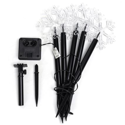 Aigostar - Soldrevet LED julelys LED/0,054W/1,2V 1 m 800 mAh IP65 kold hvid