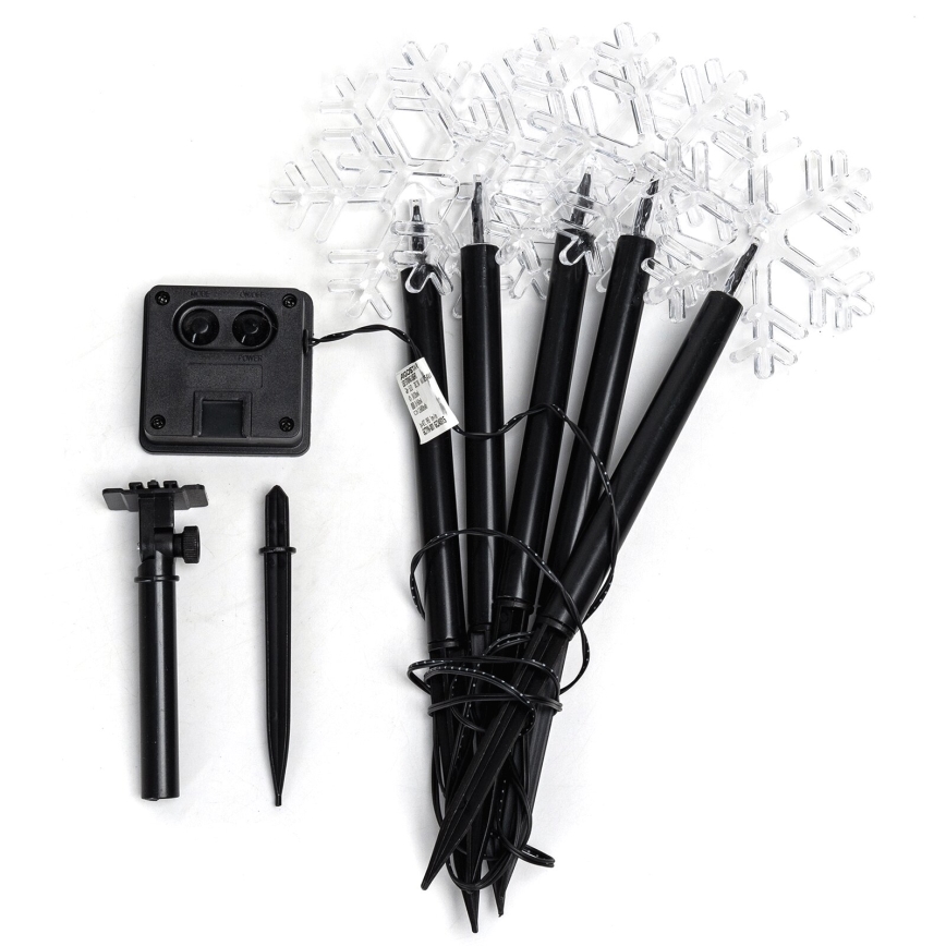 Aigostar - Soldrevet LED julelys LED/0,054W/1,2V 1 m 800 mAh IP65 kold hvid