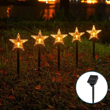 Aigostar - Soldrevet LED julelys LED/0,054W/1,2V 1 m IP65 varm hvid