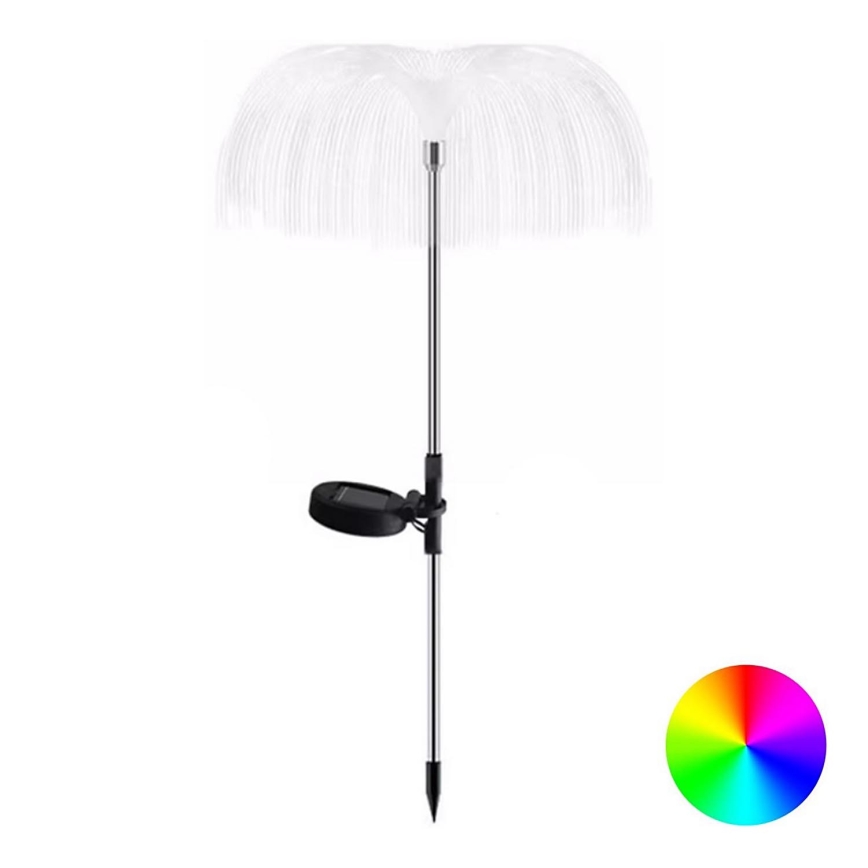 Aigostar - Soldrevet LED lampe m. RGB-farver LED/0,03W/1,2V 300 mAh 70 cm IP44