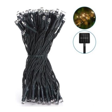Aigostar - Soldrevet LED lyskæde 100xLED/12 m 300 mAh IP65 varm hvid
