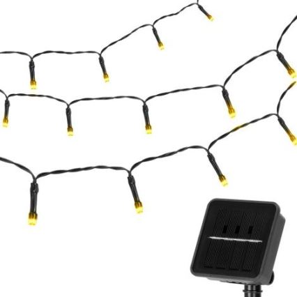 Aigostar - Soldrevet LED lyskæde 100xLED/12 m 300 mAh IP65 varm hvid