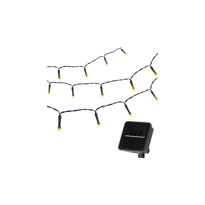 Aigostar - Soldrevet LED lyskæde 100xLED/12 m 300 mAh IP65 varm hvid