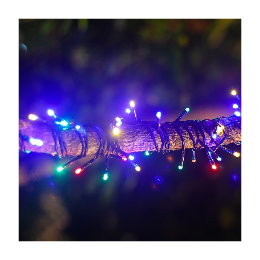 Aigostar - Soldrevet LED lyskæde 100xLED/8 funktioner 12 m IP65 flerfarvet