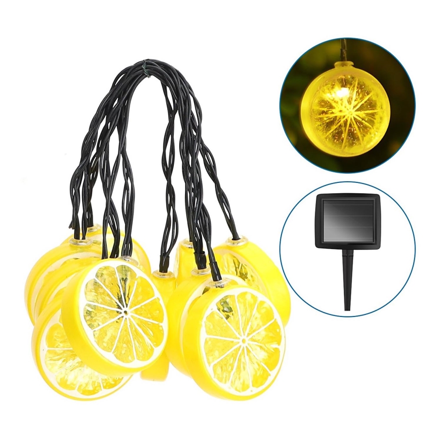 Aigostar - Soldrevet LED lyskæde 10xLED/3,8 m IP44 600 mAh varm hvid