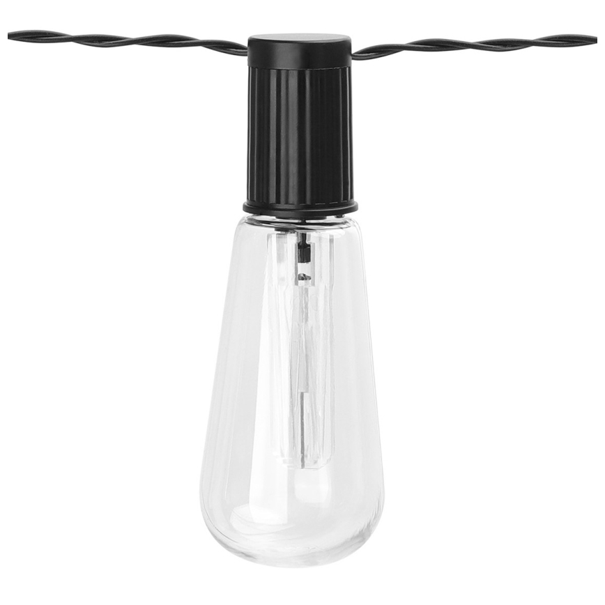 Aigostar - Soldrevet LED lyskæde 10xLED/3,8 m IP44 varm hvid