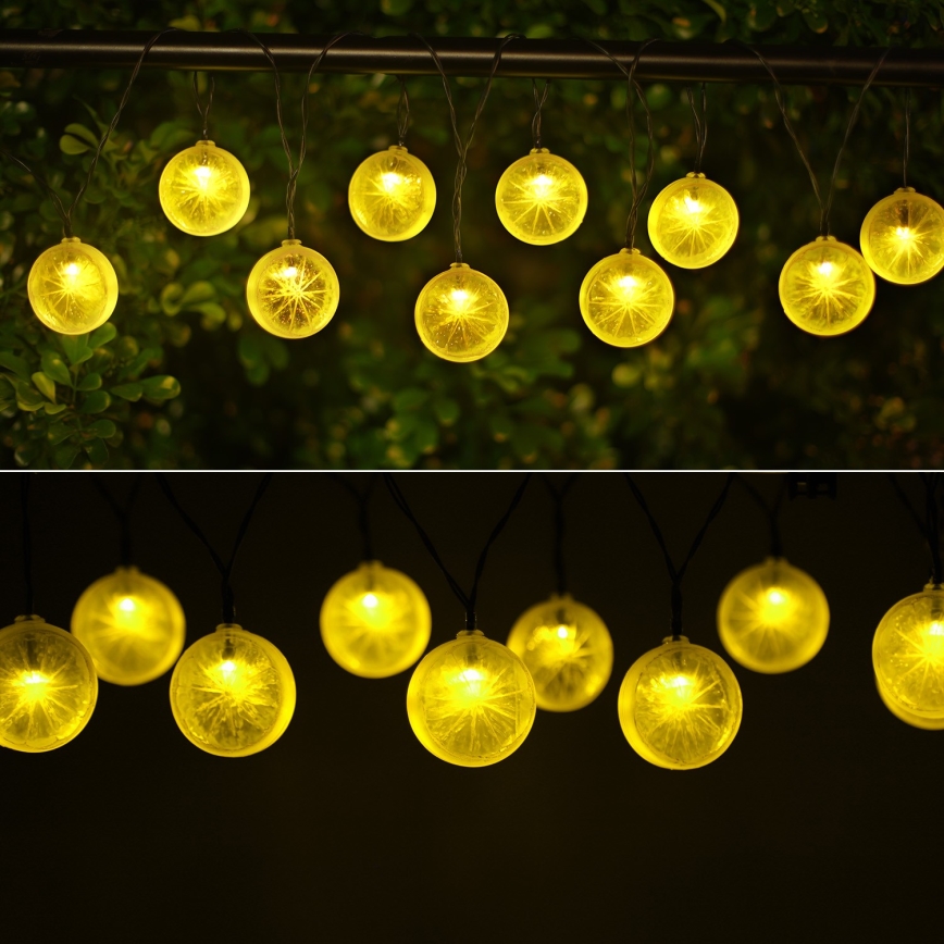 Aigostar - Soldrevet LED lyskæde 10xLED/3,8 m IP44 600 mAh varm hvid