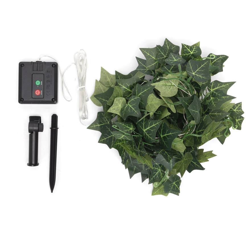 Aigostar - Soldrevet LED lyskæde 70xLED/4x1 m IP65 varm hvid ivy