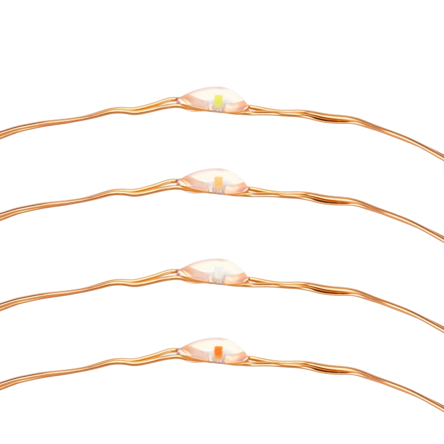 Aigostar - Soldrevet LED lyskæde LED/8 funktioner 12 m IP65 flerfarvet