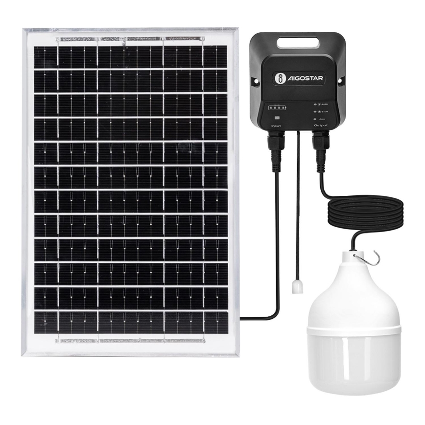 Aigostar - Soldrevet LED pendel LED/70W/12V 6000 mAh 6500K diameter 12 cm + fjernbetjening