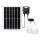 Aigostar - Soldrevet LED pendel med sensor 2xLED/70W/12V 12000 mAh 6500K diameter 12 cm + fjernbetjening