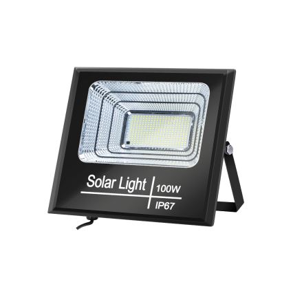 Aigostar - Soldrevet LED projektør dæmpbar LED/100W/3,2V IP67 2000 mAh + fjernbetjening