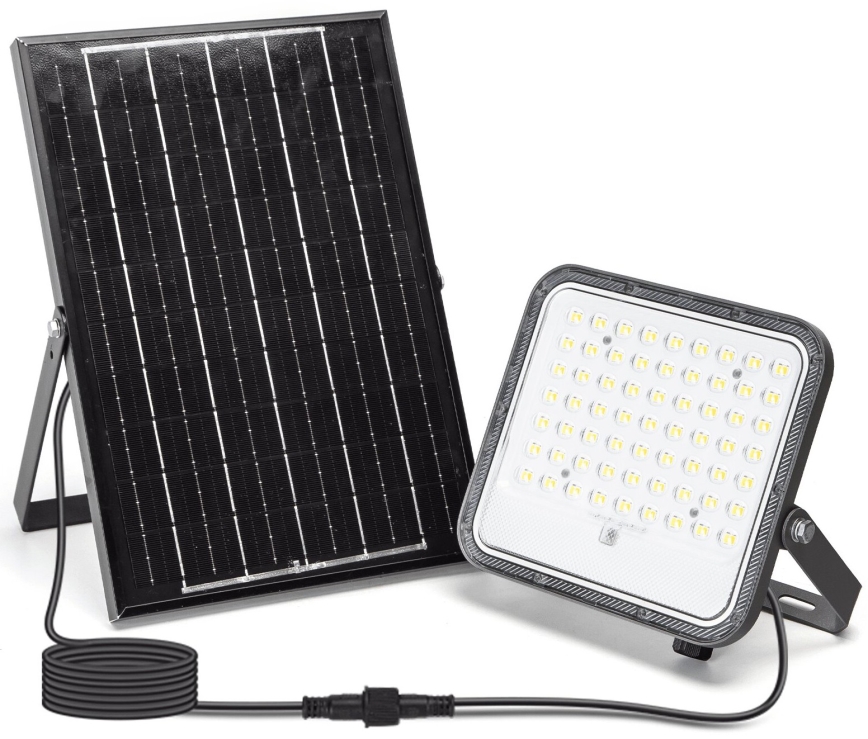 Aigostar - Soldrevet LED projektør dæmpbar LED/100W/3,4V 3000/4000/6500K IP66 8000 mAh + fjernbetjening