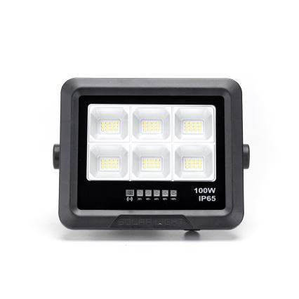 Aigostar - Soldrevet LED projektør dæmpbar LED/100W/3,4V IP65 + fjernbetjening