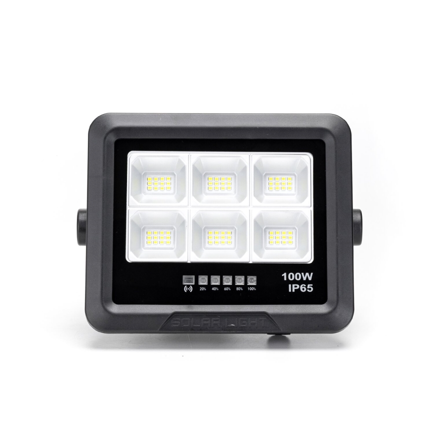 Aigostar - Soldrevet LED projektør dæmpbar LED/100W/3,4V IP65 + fjernbetjening