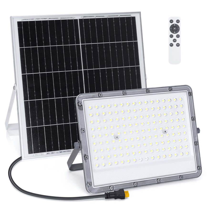 Aigostar - Soldrevet LED projektør dæmpbar LED/200W/3,2V IP65 + fjernbetjening