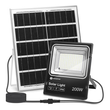 Aigostar - Soldrevet LED projektør dæmpbar LED/200W/3,2V IP66 + fjernbetjening
