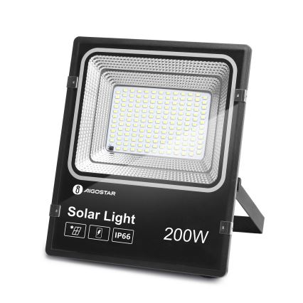 Aigostar - Soldrevet LED projektør dæmpbar LED/200W/3,2V IP66 + fjernbetjening