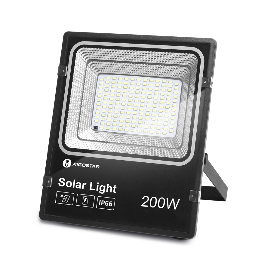 Aigostar - Soldrevet LED projektør dæmpbar LED/200W/3,2V IP66 + fjernbetjening