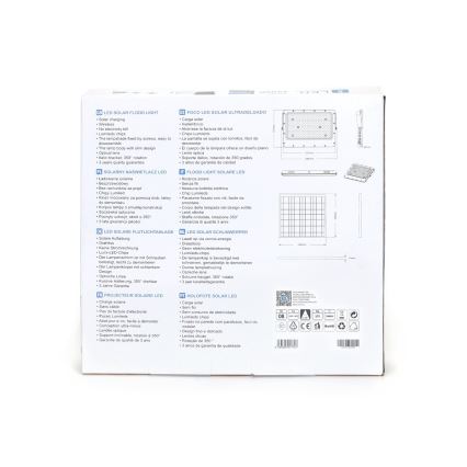 Aigostar - Soldrevet LED projektør dæmpbar LED/200W/3,4V IP65 + fjernbetjening