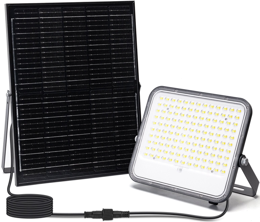 Aigostar - Soldrevet LED projektør dæmpbar LED/200W/3,4V IP66 + fjernbetjening