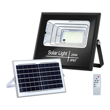 Aigostar - Soldrevet LED projektør dæmpbar LED/25W/3,2V IP67 5000 mAh + fjernbetjening