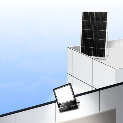 Aigostar - Soldrevet LED projektør dæmpbar LED/300W/3,2V IP66 + fjernbetjening
