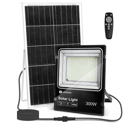 Aigostar - Soldrevet LED projektør dæmpbar LED/300W/3,2V IP66 + fjernbetjening