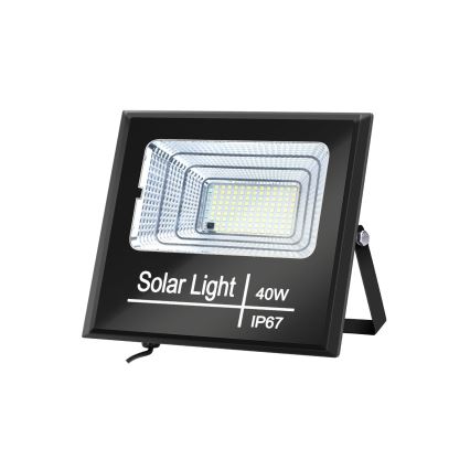 Aigostar - Soldrevet LED projektør dæmpbar LED/40W/3,2V IP67 2000 mAh + fjernbetjening