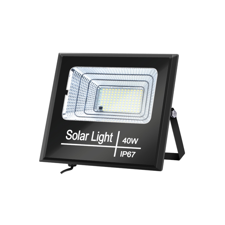 Aigostar - Soldrevet LED projektør dæmpbar LED/40W/3,2V IP67 2000 mAh + fjernbetjening