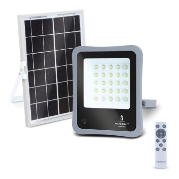 Aigostar - Soldrevet LED projektør dæmpbar LED/50W/3,2V IP65 6000 mAh + fjernbetjening