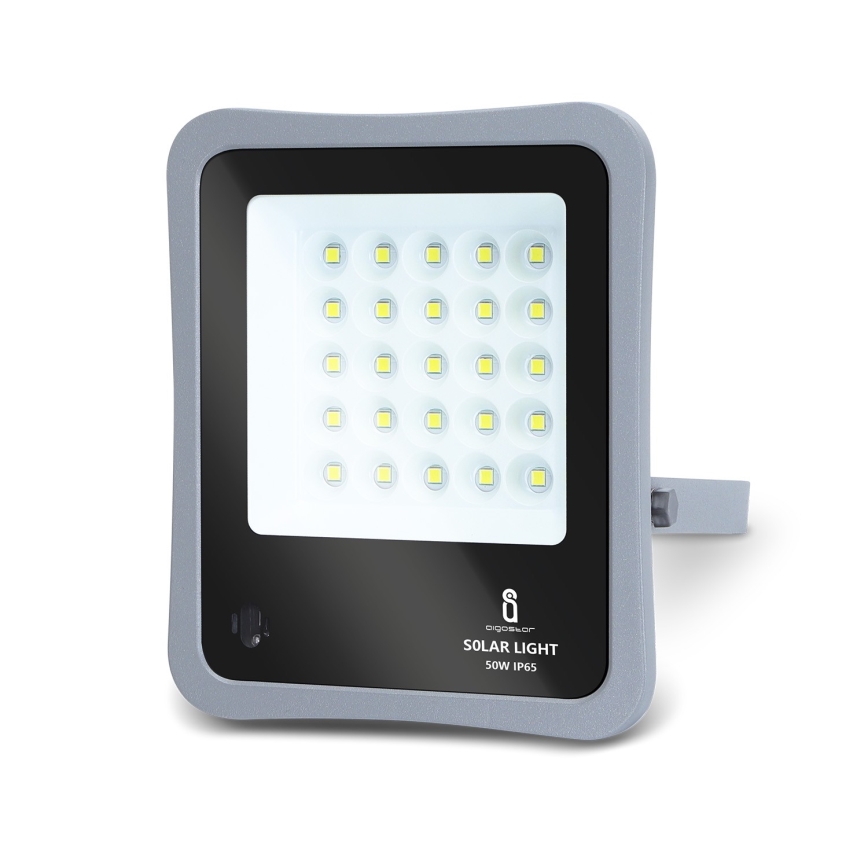 Aigostar - Soldrevet LED projektør dæmpbar LED/50W/3,2V IP65 6000 mAh + fjernbetjening