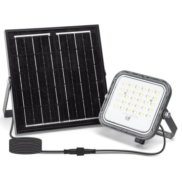 Aigostar - Soldrevet LED projektør dæmpbar LED/50W/3,4V IP66 + fjernbetjening