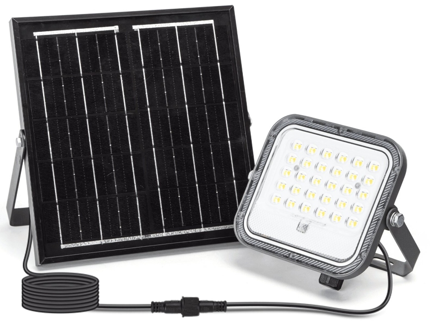 Aigostar - Soldrevet LED projektør dæmpbar LED/50W/3,4V IP66 + fjernbetjening