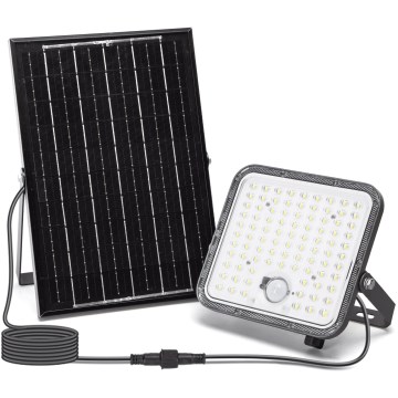 Aigostar - Soldrevet LED projektør dæmpbar med sensor LED/120W/3,4V IP66 + fjernbetjening