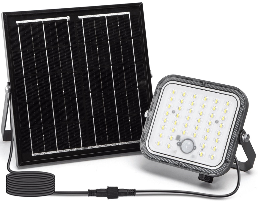 Aigostar - Soldrevet LED projektør dæmpbar med sensor LED/80W/3,4V IP66 + fjernbetjening