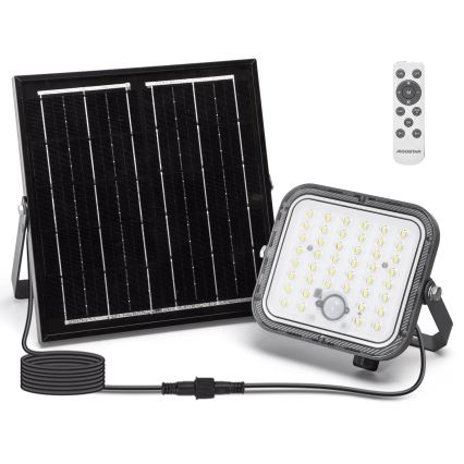 Aigostar - Soldrevet LED projektør dæmpbar med sensor LED/80W/3,4V IP66 + fjernbetjening