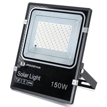 Aigostar - Soldrevet LED projektør m. RGB-farver dæmpbar LED/150W/3,2V IP66 + fjernbetjening