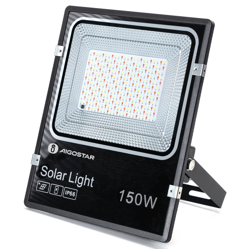Aigostar - Soldrevet LED projektør m. RGB-farver dæmpbar LED/150W/3,2V IP66 + fjernbetjening
